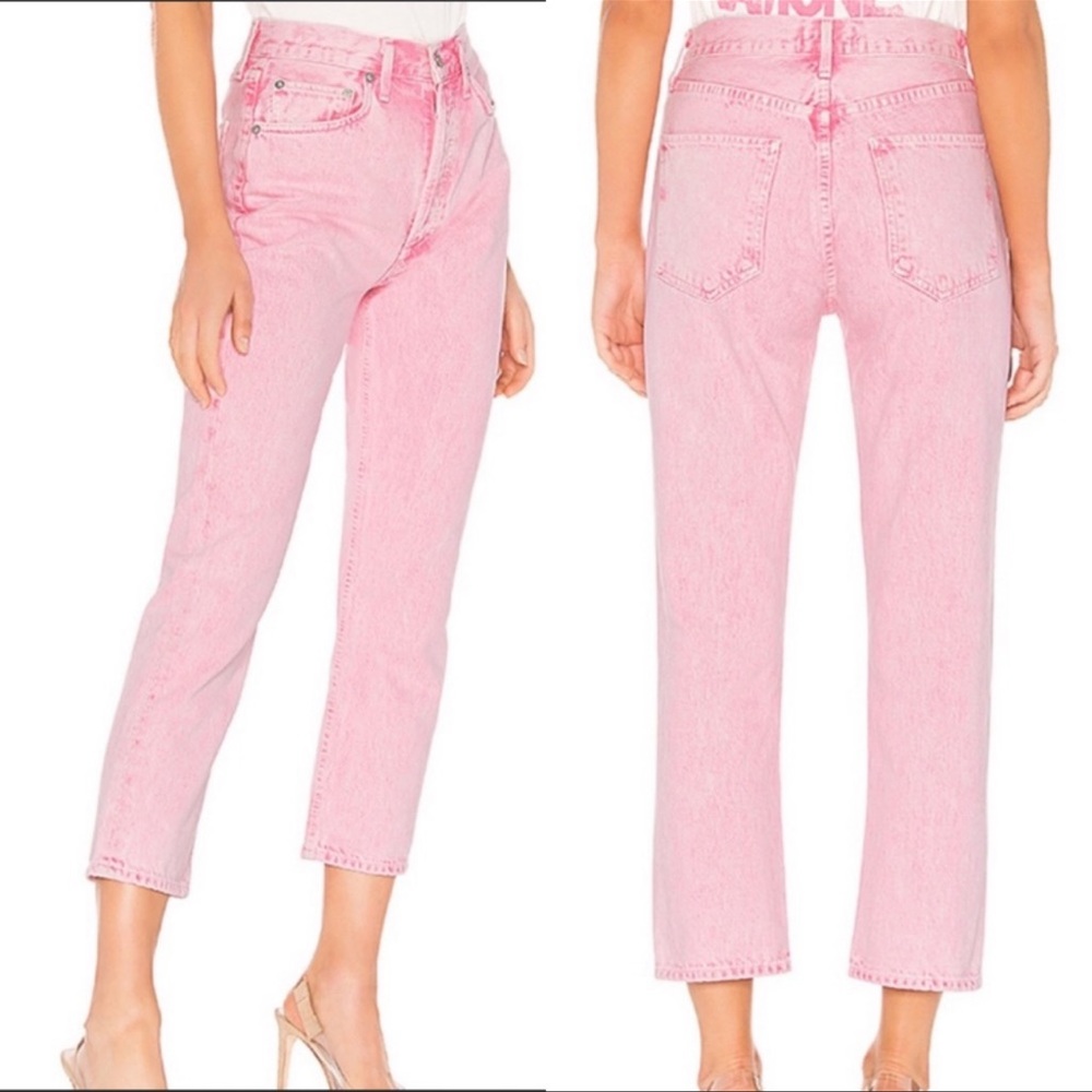 AGOLDE Riley high rise crop denim size 24